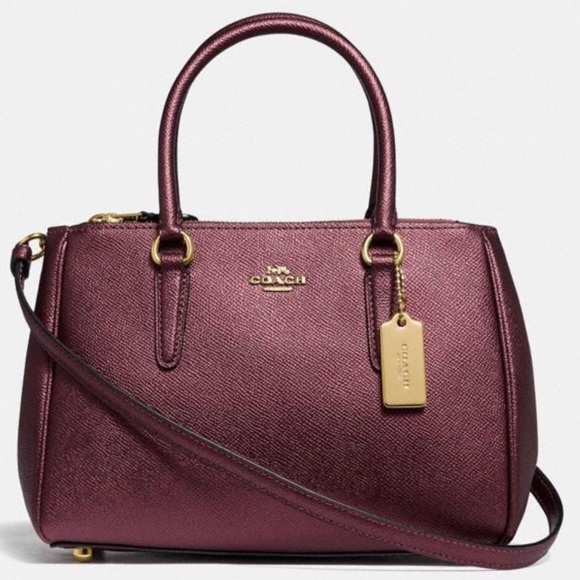 Coach Handbags - COACH Mini Surrey Carryall Leather Bag